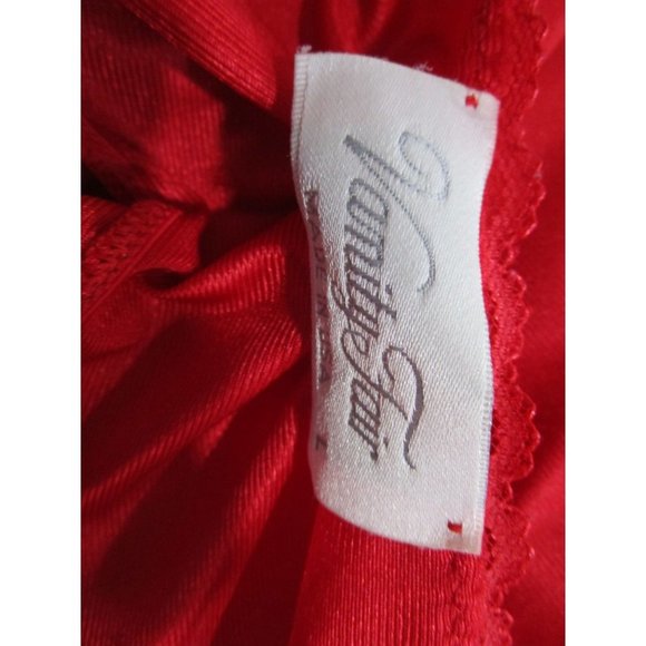 Vanity Fair Baby Doll Red Stretch Lace Bodice Large USA Made Size Large Vintage - Picture 14 of 16